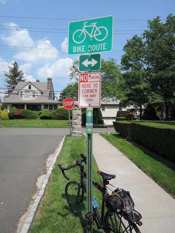 Looking northeast at ECGW sign on a sunny hot afternoon.