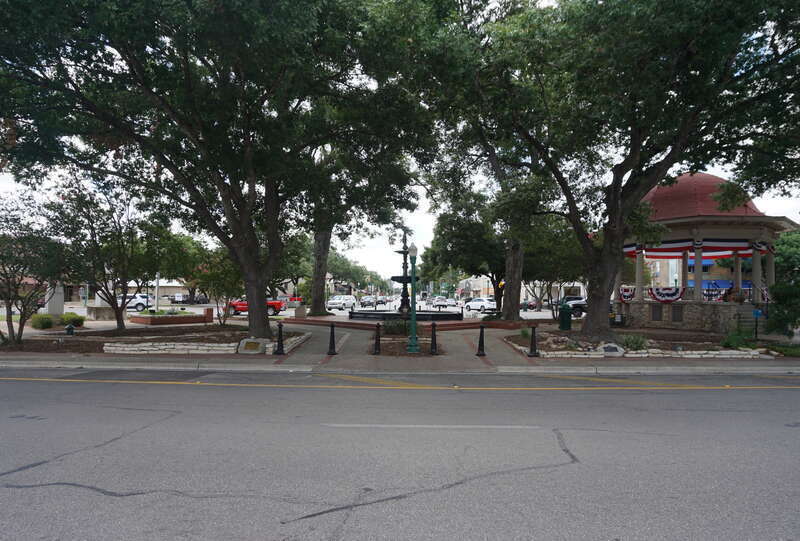Main Plaza in New Braunfels, Texas (United States).