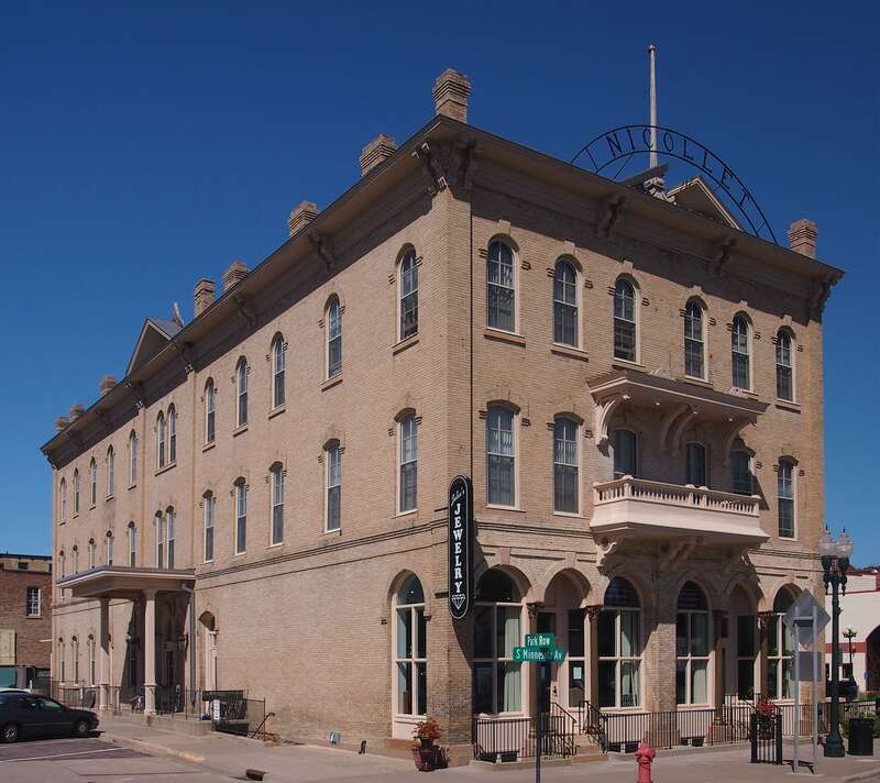 Nicollet Hotel, 120 S Minnesota Ave, St Peter, Minnesota, USA.  Viewed from the southeast.