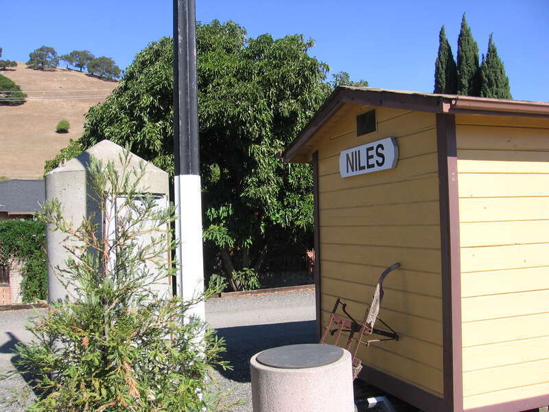 The Niles boarding platform of the Niles Canyon Railway in Fremont, California, USA.