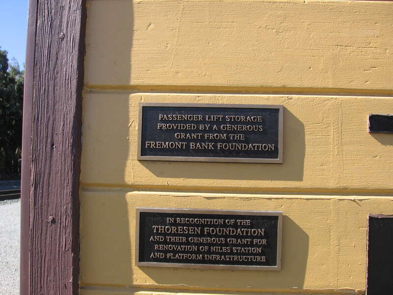 The Niles boarding platform of the Niles Canyon Railway in Fremont, California, USA.