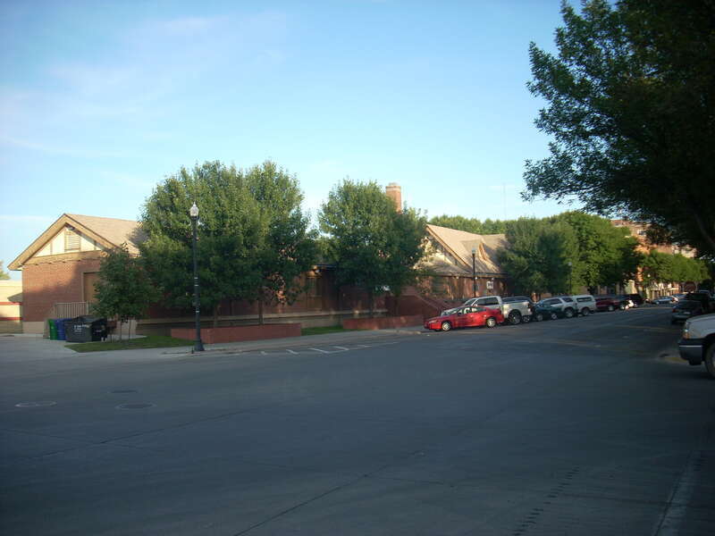 Former Northern Pacific Depot and Freight House, Grand Forks, ND.  Now contains offices and Chamber of Commerce.  Listed on the National Register of Historic Places.