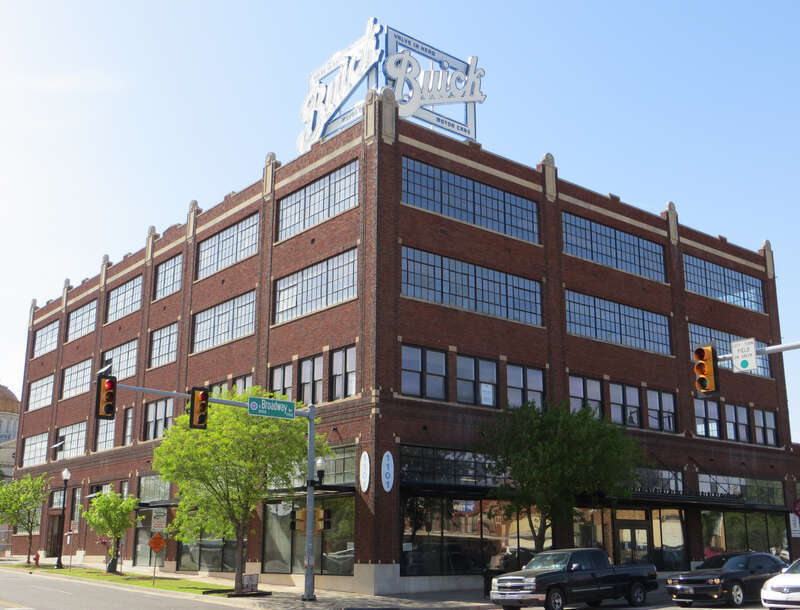 Former Buick dealer building on Automobile Alley, Oklahoma City, Oklahoma, USA