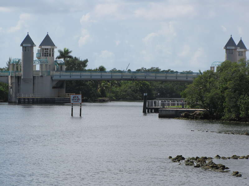 The Ocean Avenue Bridge, or Boynton Beach Bascule Bridge, is a 2001-built bascule-type drawbridge carrying FL 804 (E. Ocean Avenue) over the Intracoastal Waterway, in Boynton Beach, Florida.

#090924-5599 - Image Use Policy