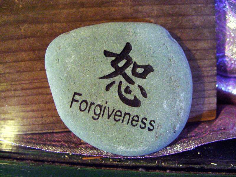 Forgiveness
It might be easy to print on a rock, but entirely different to actually practice  forgiveness.