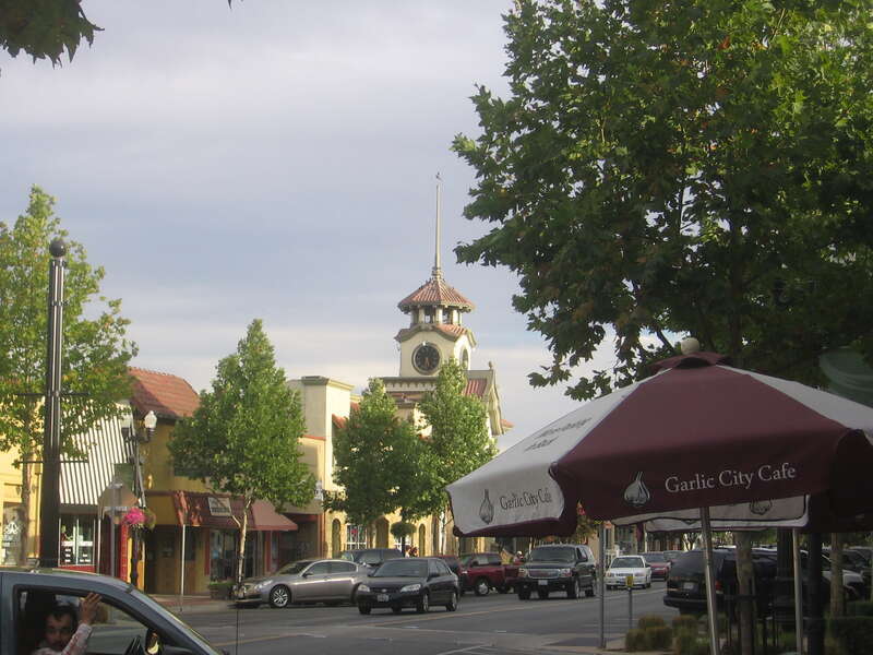 The original Gilroy City Hall. built in 1905. 7400 Monterey Street. Gilroy, California, United States.  It now serves as a restaurant.