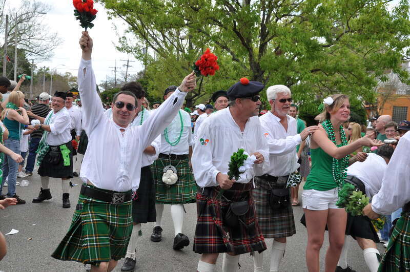 Saint Patrick's Day celebrations in Old Metairie, Louisiana.