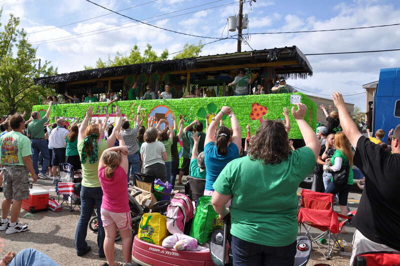 Saint Patrick's Day celebrations in Old Metairie, Louisiana.