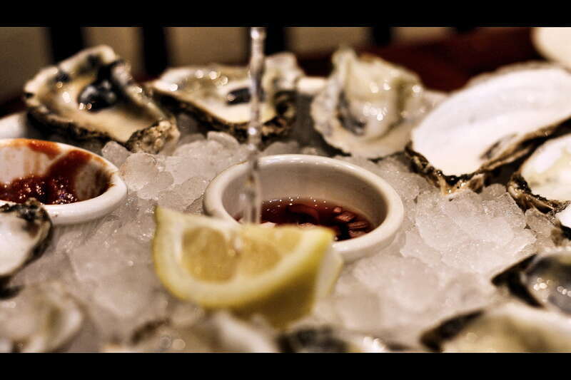 What's left after a tray of a dozen oysters at Old Ebbitt Grill in Washington, DC. The famous restaurant, located a couple of blocks from the White House, claims to be the oldest saloon in the nation's capitol city.