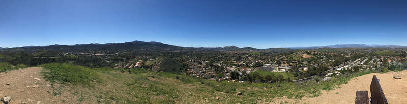 Panoramic view of western Thousand Oaks, California. Taken from atop Tarantula Hill.