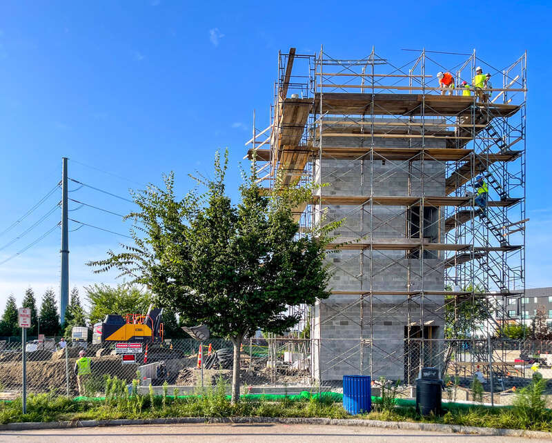 Parcel 9 under construction ... will become Tempo Apartments.