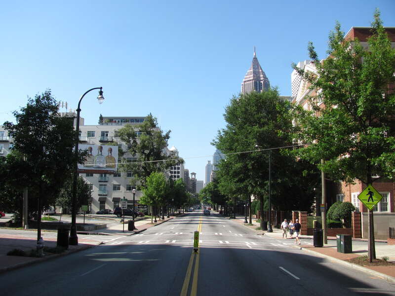 Peachtree Road at Sixth Street, Midtown Atlanta Georgia
