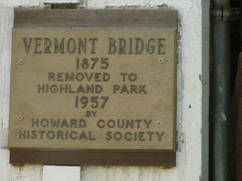 Vermont Covered Bridge in Kokomo's Highland Park, N Park Dr.