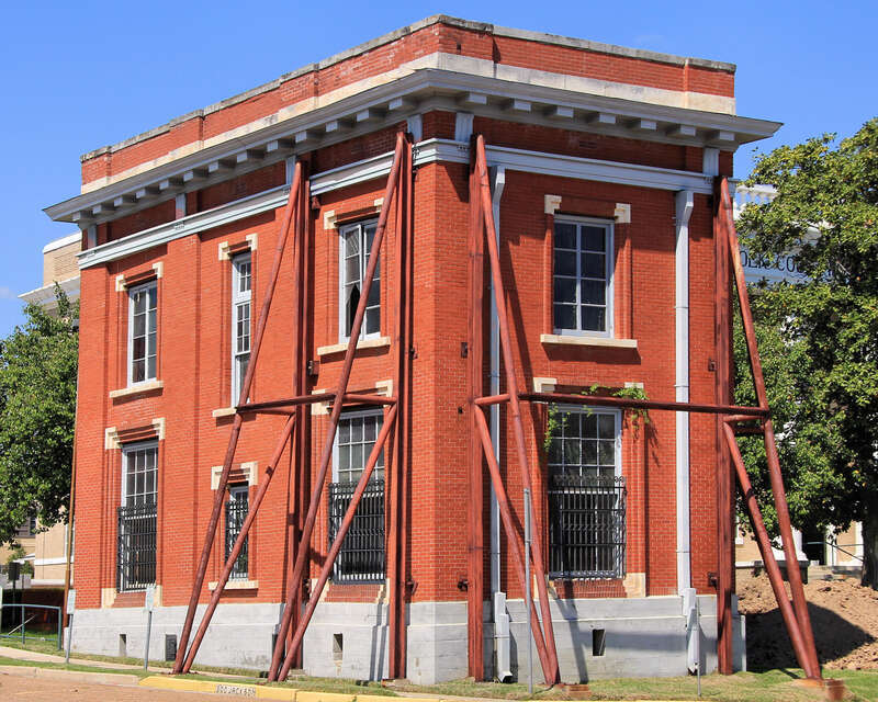 The 1905 Polk County Courthouse Annex in Livingston, Texas, United States. The Polk County Courthouse and the 1905 Annex were listed on the National Register of Historic Places on February 2, 2001.