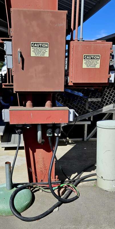 Power distribution panel located at the Orange County Fairground in Costa Mesa, California, USA