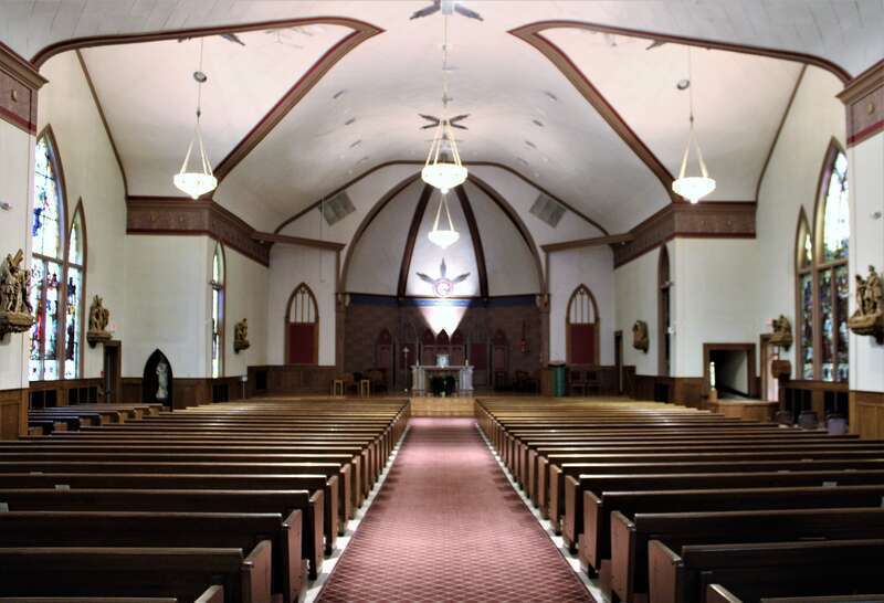 Interior of the Pro-Cathedral of St. Mary in Bismarck, North Dakota.
