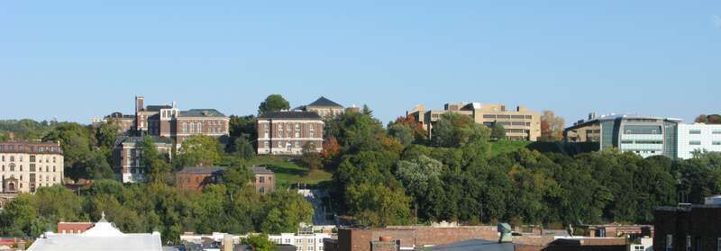 View of Rensselaer Polytechnic Institute from downtown Troy, New York, United States