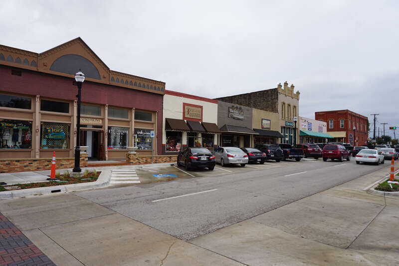 Rusk Street in Rockwall, Texas (United States).