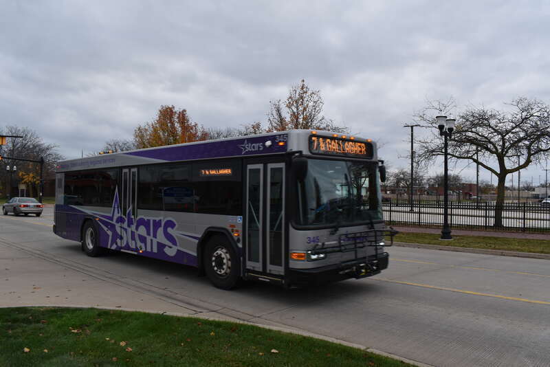 A STARS bus on Johnson Street in Saginaw