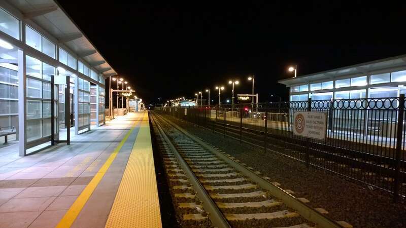 San Bruno Caltrain station platform (southbound)