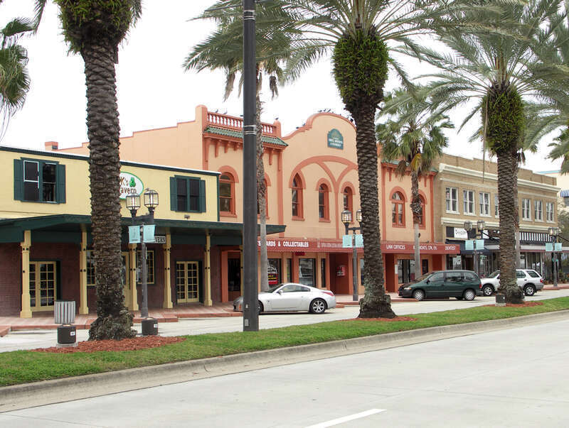 Businesses in the South Beach St. Historical District in Daytona Beach, FL, USA