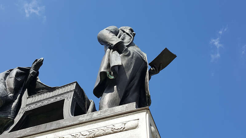 statue from below - McKinley Tomb