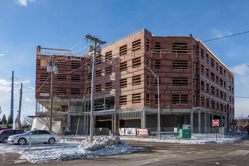 Tempo Apartments under construction, 55 George M. Cohan Boulevard, Providence Rhode Island