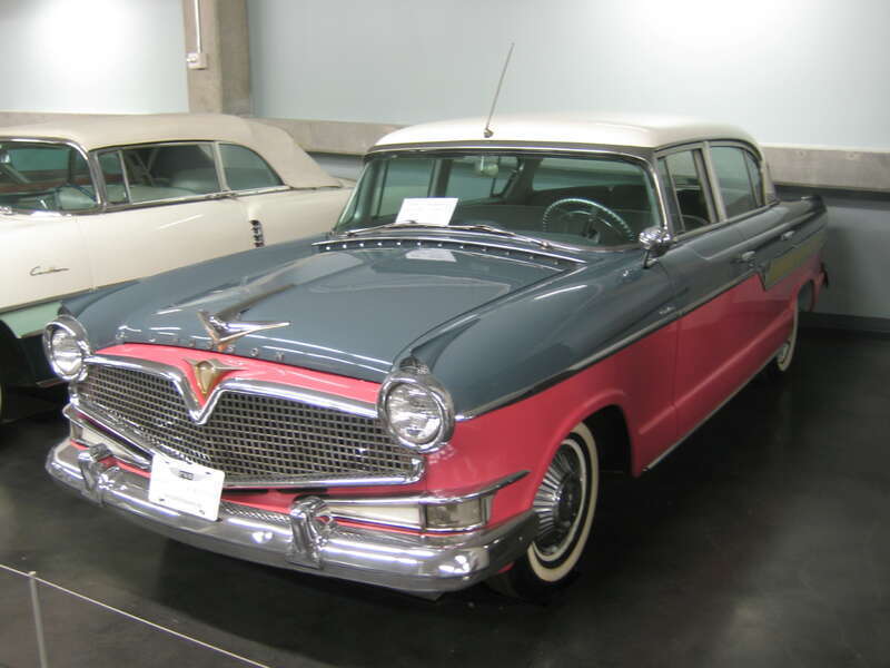 1956 Hudson Hornet Custom Four-Door Sedan. The cars are just too nice.  I prefer a little grunge and realism with my old cars.  The old LeMay Family Collection is just more fun.