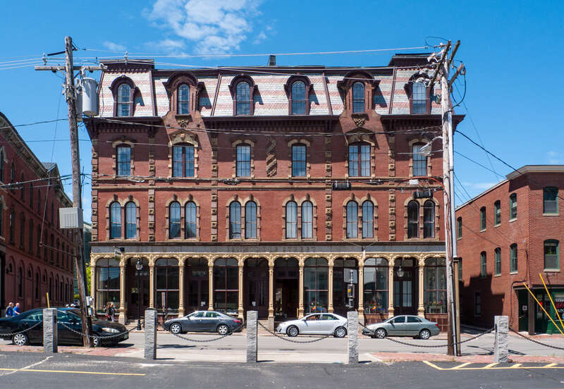 Thompson Block, 121 Middle Street, front view. Portland, Maine. Built 1867.