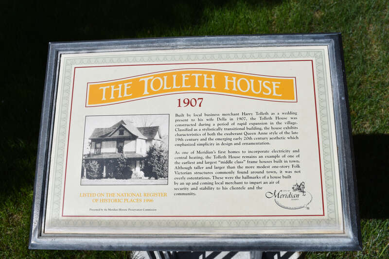 The Tolleth House in Meridian, Idaho, was constructed in 1907 and is listed on the National Register of Historic Places.