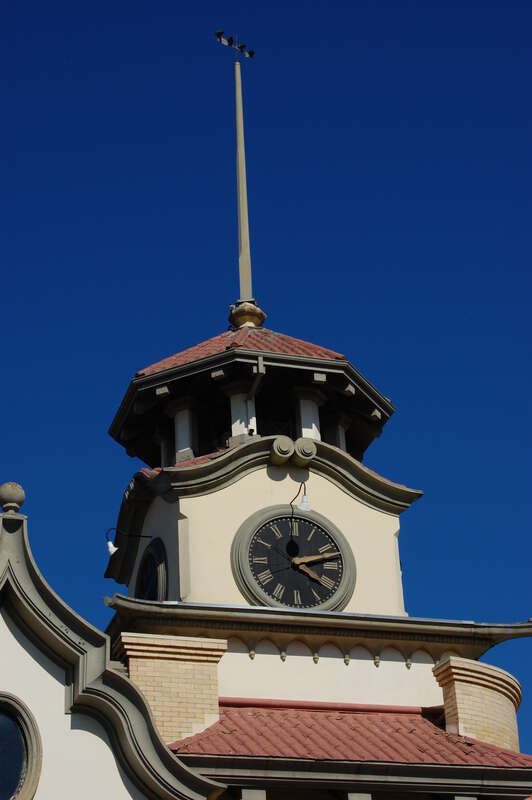 The original Gilroy City Hall. built in 1905. 7400 Monterey Street. Gilroy, California, United States.