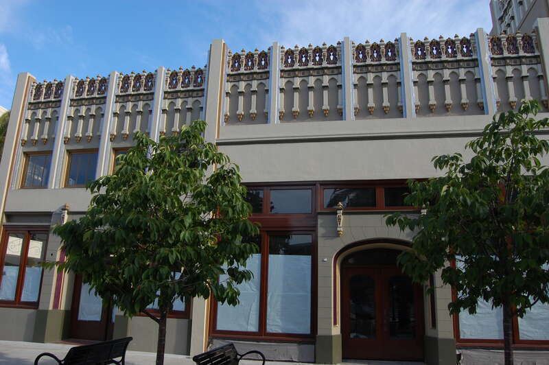 New Sequoia Theater building. 2201-2225 Broadway, Redwood City, California, USA
