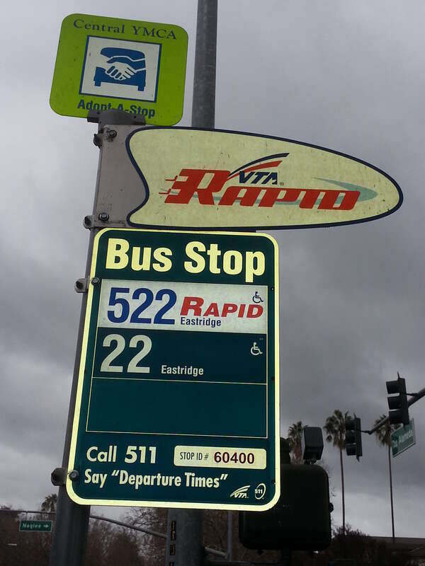 Valley Transportation Authority stop 60400, for routes 22, 522.