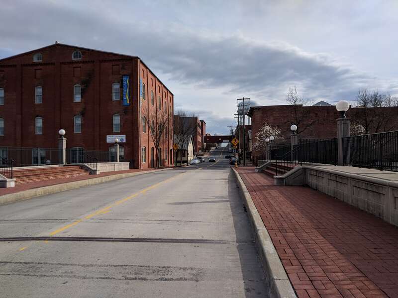 Carroll Creek Park in downtown Frederick, Maryland.