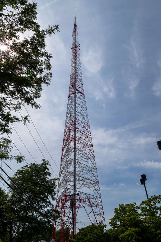This tower was built by the Yankee Network to house its WNAC-TV (channel 7) and WRKO (98.5).  When General Tire and Rubber lost its broadcast licenses, the company sold WNAC-TV's physical plant to the new licensee, New England Television's WNEV.