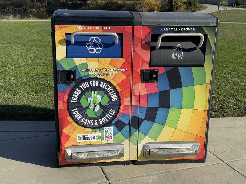 Waste containers, Napa, California
