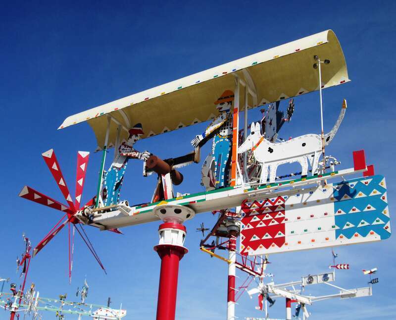 The Vollis Simpson Whirliigig Park on Goldsboro Street S. at Douglas Street S. in Wilson, North Carolina, opened on November 2, 2017 to document, conserve, and display the large whirlgigs from Simpson's property in Lucama, North Carolina. Wilson held