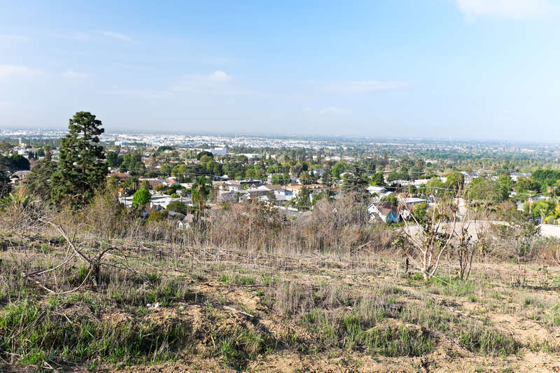 Whittier seen from the Peppergrass Trail in the Hellman Wilderness Park.
Located in the Puente Hills, eastern Los Angeles County, California.