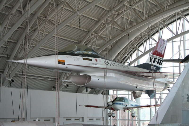 General Dynamics YF-16 on display at the Virginia Air and Space Center in Hampton Virginia