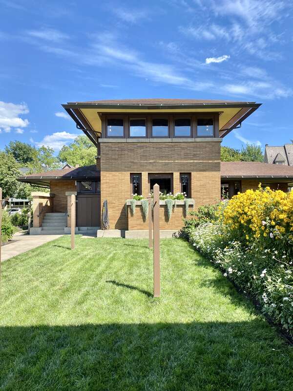 Built in 1903-1905, this Prairie-style mansion was designed by Frank Lloyd Wright for Larkin Company executive Darwin D. Martin.