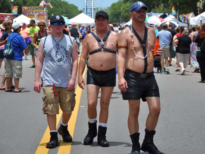 St Pete Pride Festival - &quot;People watching&quot;  Held this weekend St Pete Pride had a night parade Saturday evening and this Pride Festival Sunday along Central Ave.  The morning started off with some wicked thunderstorms and torrential rain, but by noon
