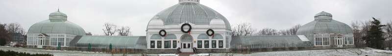 The Buffalo and Erie County Botanical Gardens.  Image assembled from 3 photos with Canon PhotoStitch.