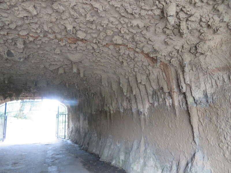 Calthemite stalactites under Alvord Lake Bridge in April 2020