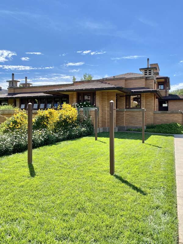 Built in 1903-1905, this Prairie-style mansion was designed by Frank Lloyd Wright for Larkin Company executive Darwin D. Martin.