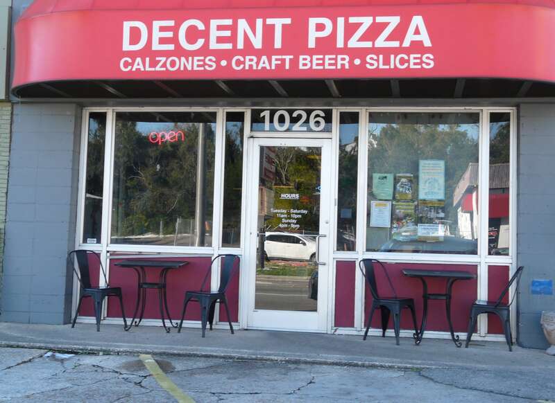 Decent Pizza on North Monroe Street in Tallahassee, Florida.