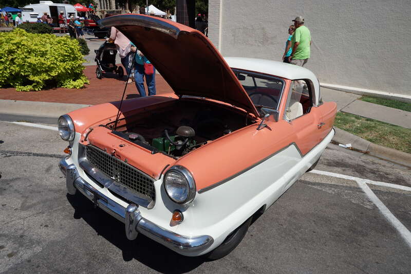 A 1957 Nash Metropolitan at the Arts, Antiques &amp;amp; Autos Extravaganza in Denton, Texas (United States).