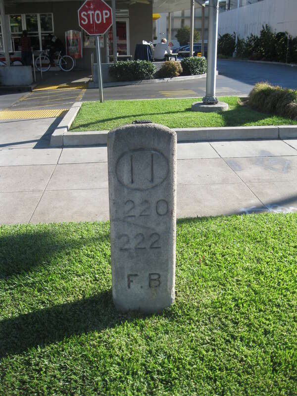 Foothill Boulevard Milestone (Mile 11) in Pasadena, California