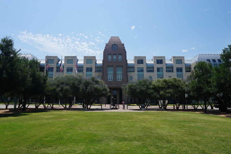 The George A. Purefoy Municipal Center and Frisco Square in Frisco, Texas (United States).