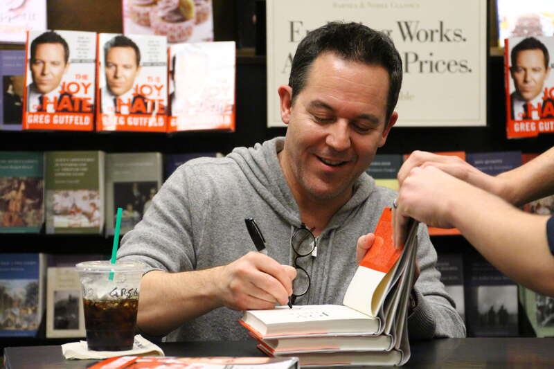 Greg Gutfeld at a book signing in Plano, Texas.