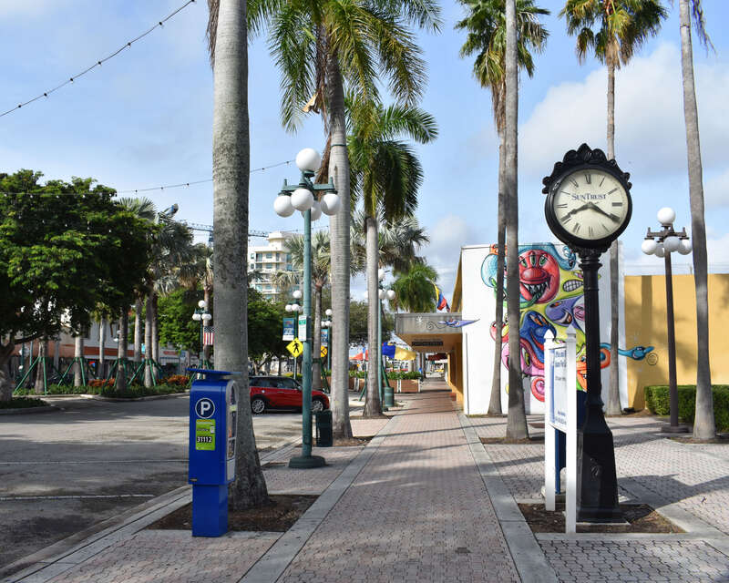 This section of Hollywood Boulevard in Hollywood, Florida, is part of the Hollywood Boulevard Historic Business District.